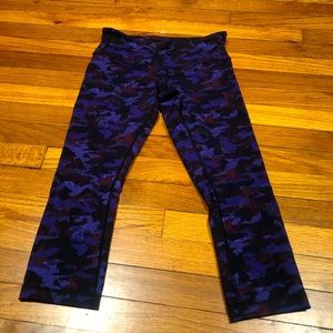 Lululemon Purple Camo Crop Leggings